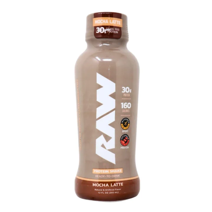 Front of RAW Protein Shake - Grass Fed Protein - Coffee Protein Shake - Mocha Protein Shake