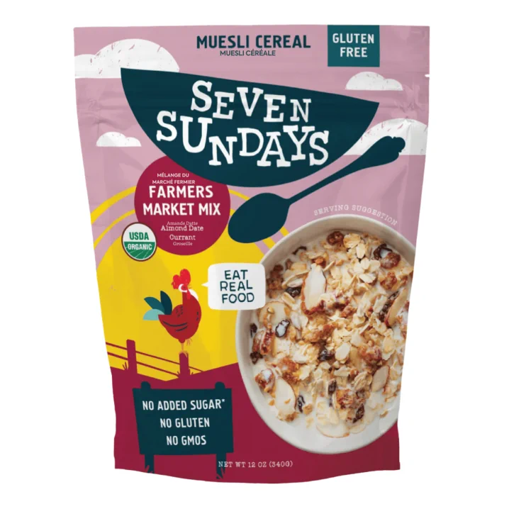 Seven Sundays Gluten-Free Muesli Cereal Almond Date Currant front