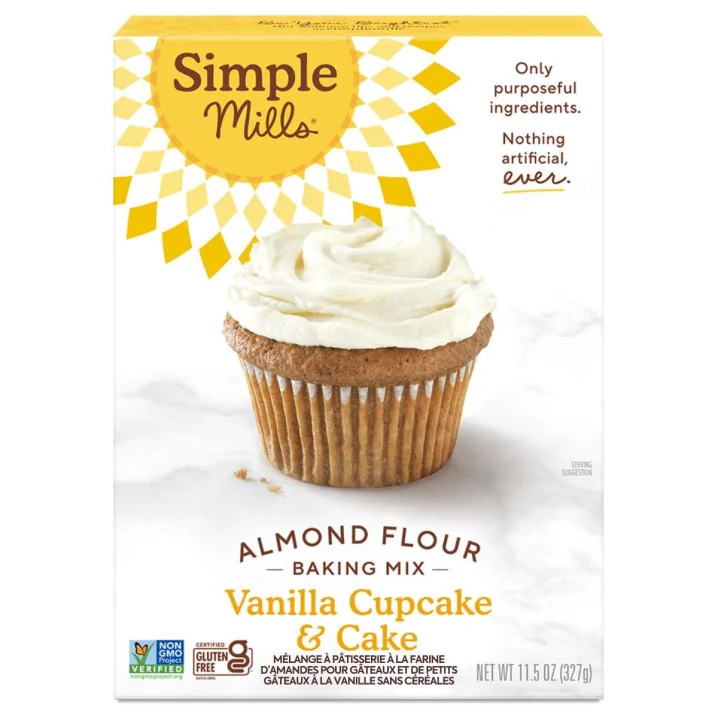 Front of Simple Mills Grain-Free Almond Flour Baking Mix Vanilla Cake, 327g
