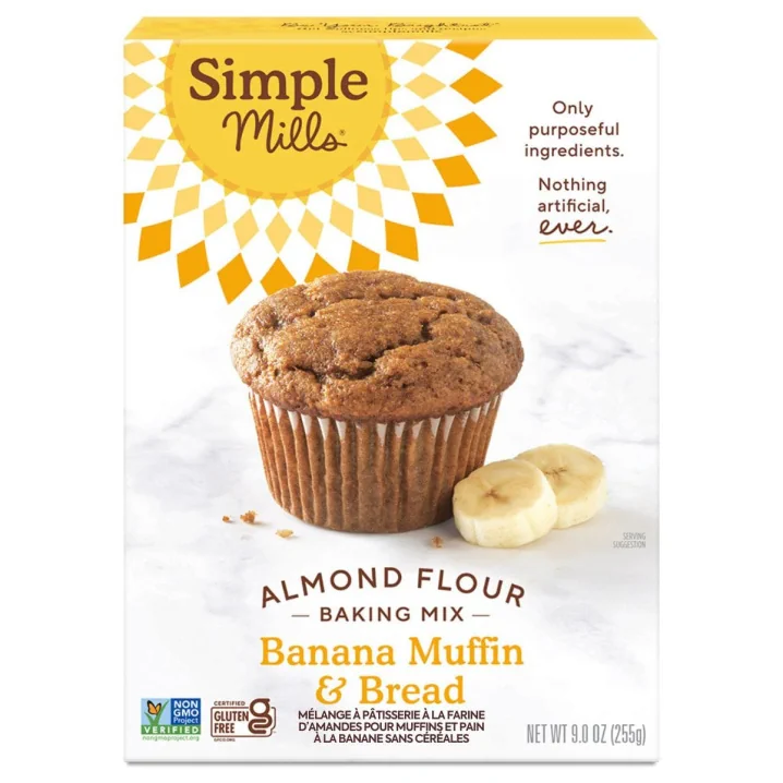 Front of Simple Mills Grain-Free Almond Flour Baking Mix Banana Bread, 255g