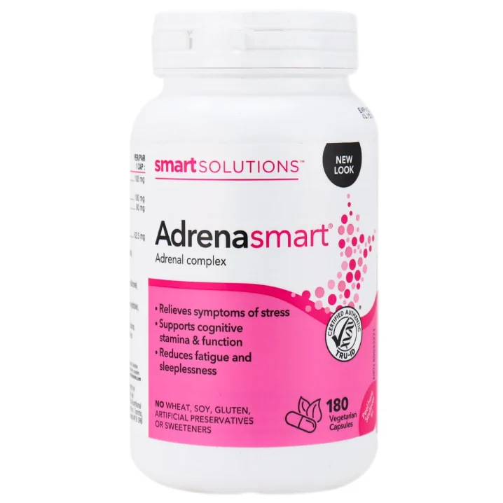 Front of Smart Solutions Adrenasmart, 180 Capsules