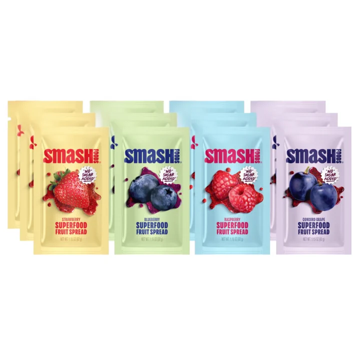 Smash Foods Superfood Fruit Spread Variety Pack 12 Pack Canada Front