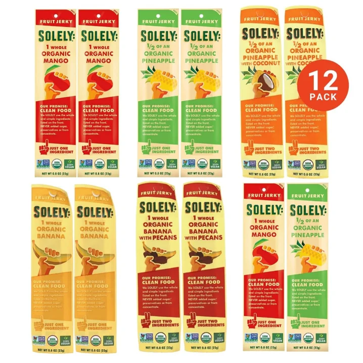 Solely Organic Fruit Jerky Variety Pack Fruit Explosion