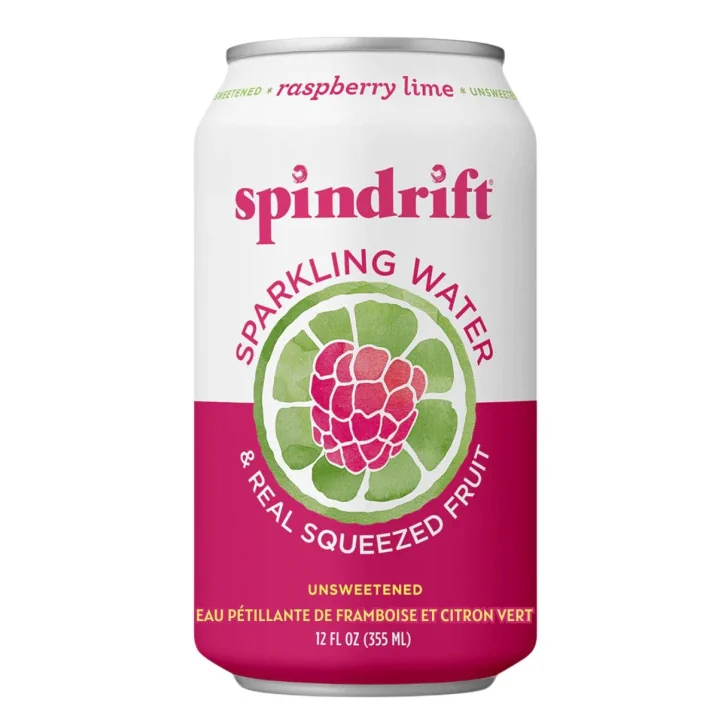 Front of Spindrift Sparkling Water - Spindrift Drink - Flavoured Sparkling Water - Spindrift Raspberry Lime Sparkling Water