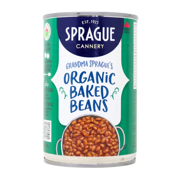 Front of Sprague's Baked Beans - Sprague Beans - Canned Bake Beans