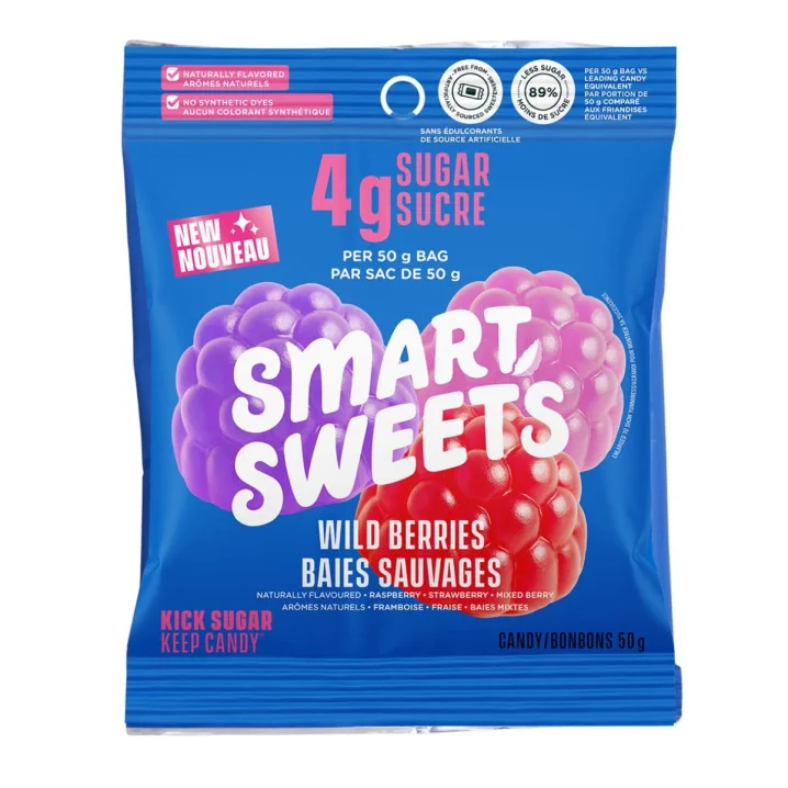 SmartSweets Low Sugar Gummies Wild Berries Candy Front
