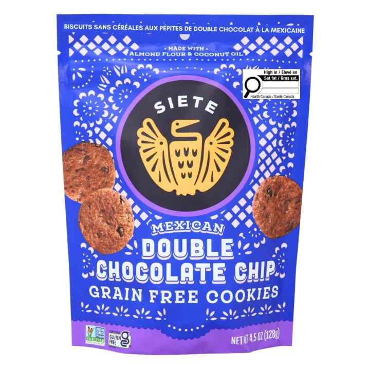Siete Grain-free Cookies Mexican Double Chocolate Chip Front