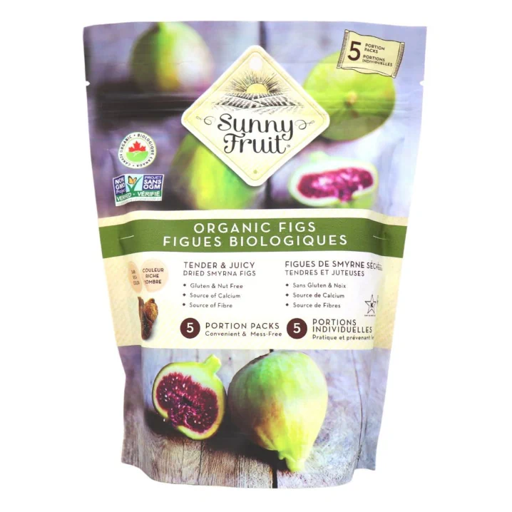 Front of Sunny Fruit Organic Dried Figs