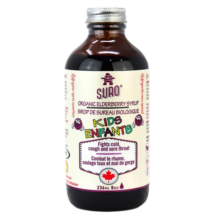 Suro Organic Elderberry Syrup Kids, 236ml