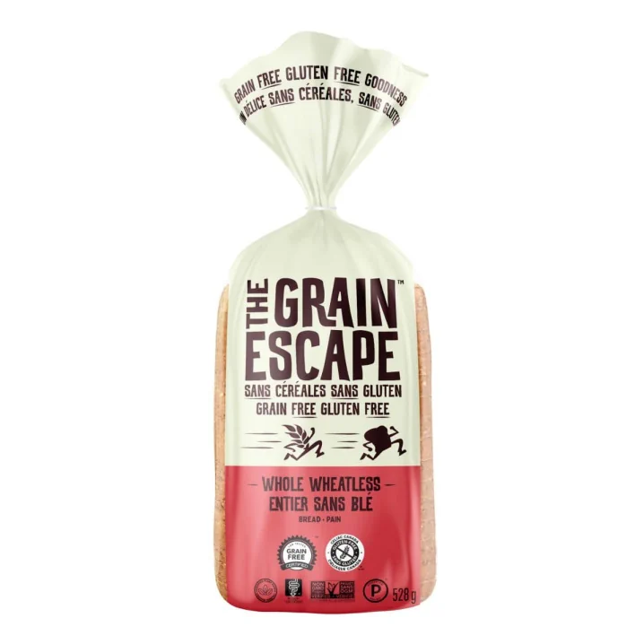 Front of The Grain Escape Grain Free Bread Gluten Free Bread Paleo Bread Low FODMAP Bread Whole Wheatless Bread