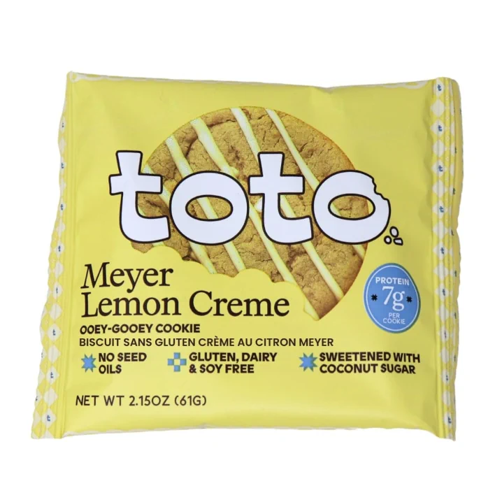 Toto Gluten-Free Protein Cookie Meyer Lemon Creme Front of package
