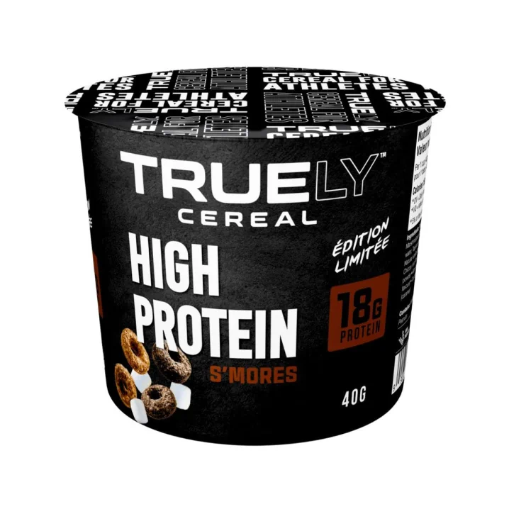 Front of Truely Cereal High Protein Cereal S'mores Cereal