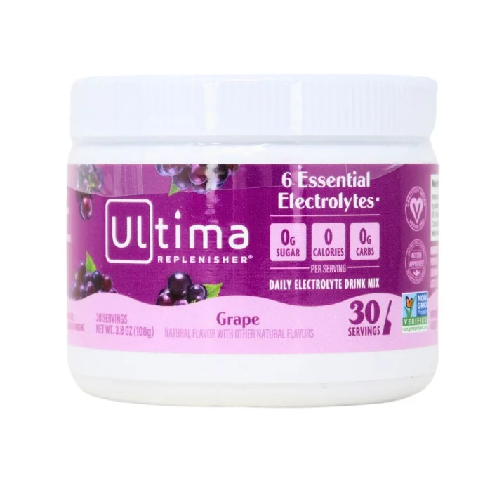 Front of Ultima Replenisher Electrolytes Grape