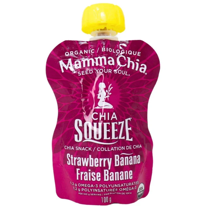 Front of Mamma Chia Chia Squeeze Strawberry Banana, 1 Pouch