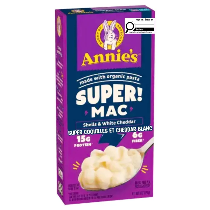 Front of Annie's SUPER! Mac High Protein Mac And Cheese Shells And White Cheddar