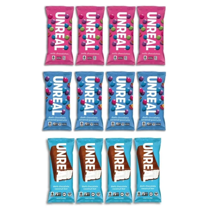 Front of Unreal Chocolates Variety Pack