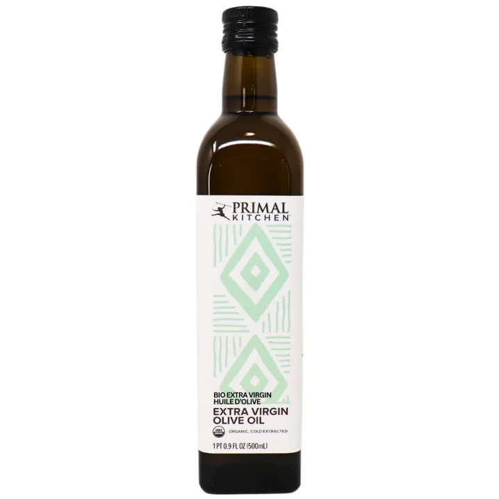 Front of Primal Kitchen Organic Extra Virgin Olive Oil, 500ml