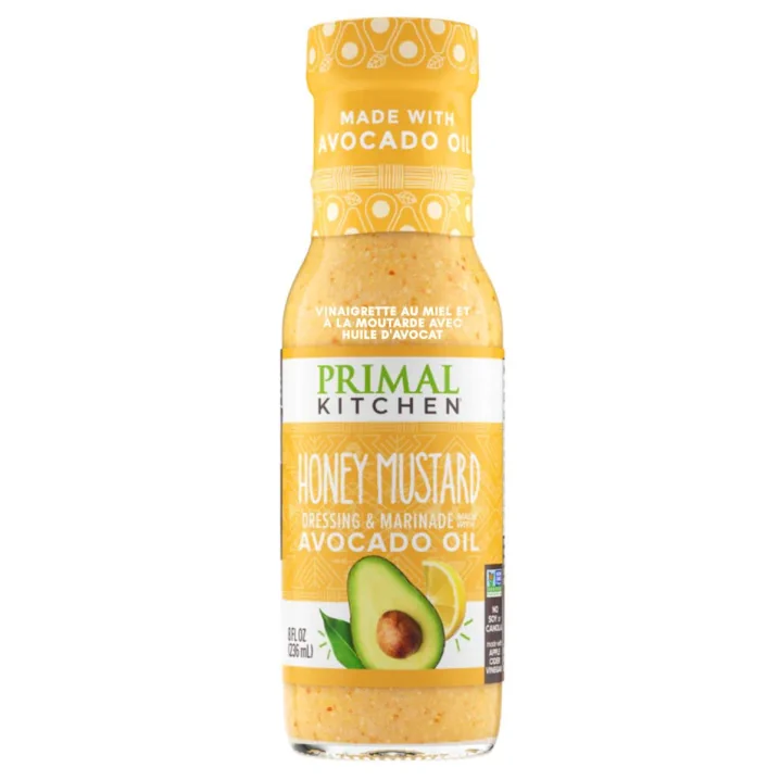 Front of Primal Kitchen Honey Mustard Vinaigrette With Avocado Oil - vinaigrette dressing - honey mustard - honey mustard sauce