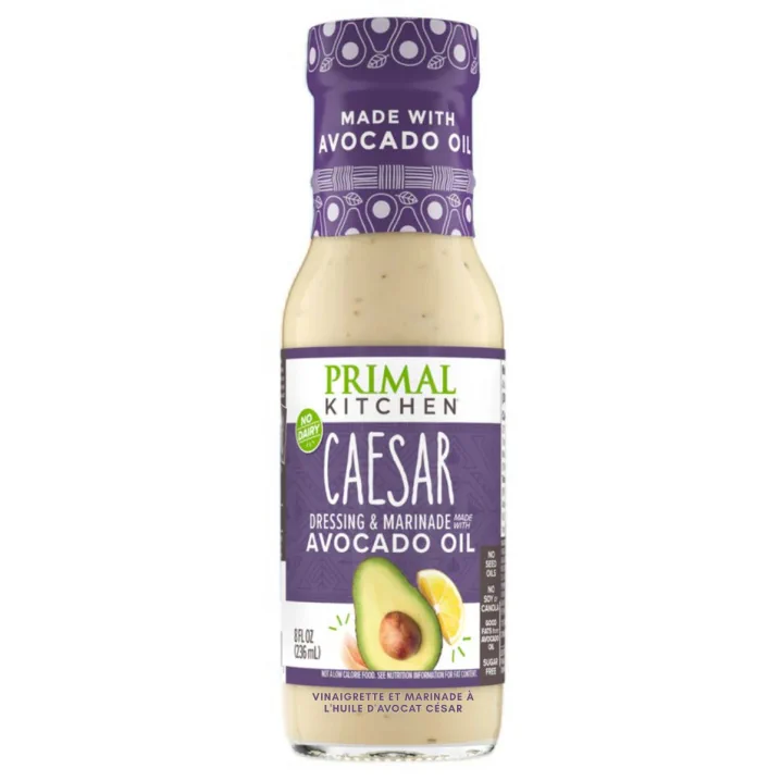 Front of Primal Kitchen Caesar Avocado Oil Dressing & Marinade - whole30 approved - keto caesar dressing - caesar salad dressing