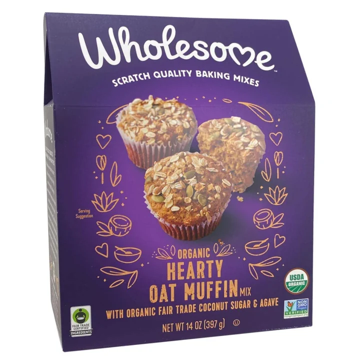 Front of Wholesome Organic Hearty Oat Muffin Mix, 397g