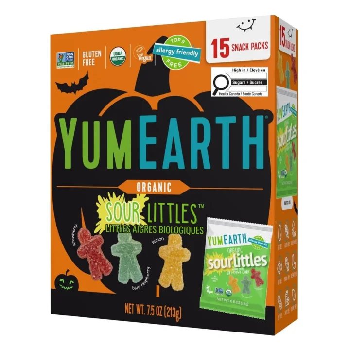 YumEarth Organic Sour Littles Halloween Front of box