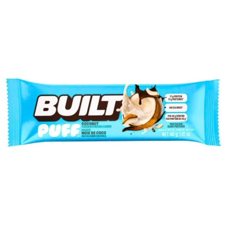 Front of Built Bar Puffs Protein Bar Coconut - Built Bars Built Bar Canada - Built Protein Bars