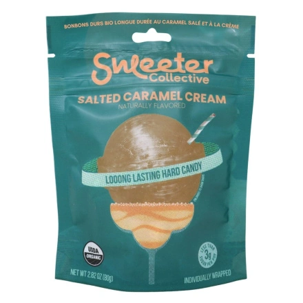 Sweeter Collective Organic Long Lasting Hard Candy Salted Caramel Cream Front