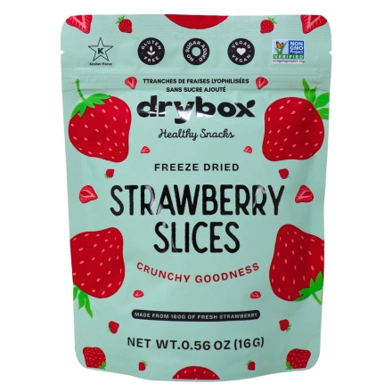 Drybox No Sugar Added Freeze Dried Strawberry Slices Front