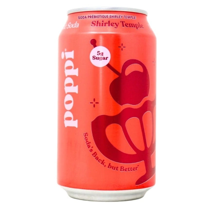 Poppi Prebiotic Soda Shirley Temple Front