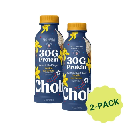 Chobani High Protein Greek Yogurt Drink Vanilla Ice Cream Front