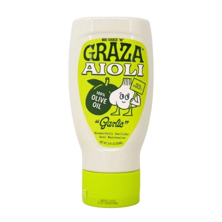 Graza Aioli Squeeze “Garlic” Front