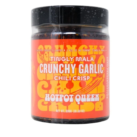 Hotpot Queen Tingly Mala Crunchy Garlic Chili Crisp Front