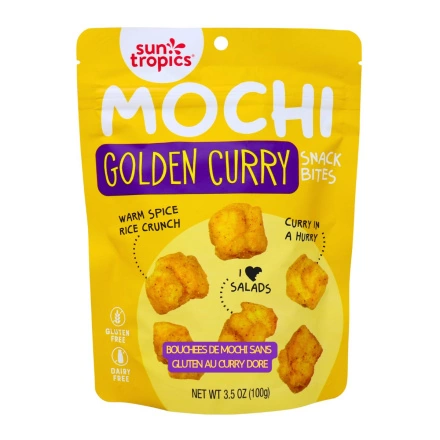 Sun Tropic Gluten-Free Mochi Snack Bites Golden Curry Front