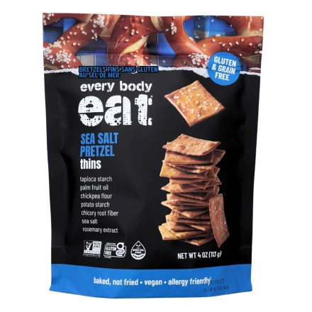 Every Body Eat Gluten-Free Sea Salt Pretzel Thins Front