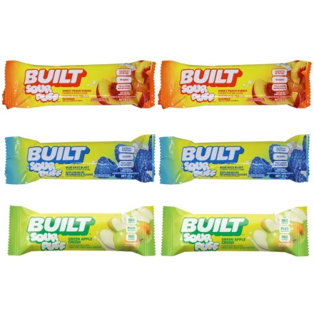 Built Sour Puffs Protein Bar Variety 6-Pack Front