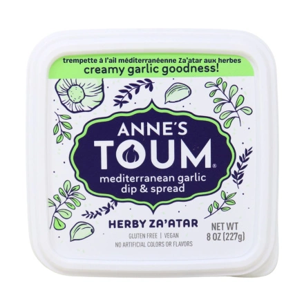 Anne’s Toum Mediterranean Garlic Dip & Spread Herby Za’atar Front