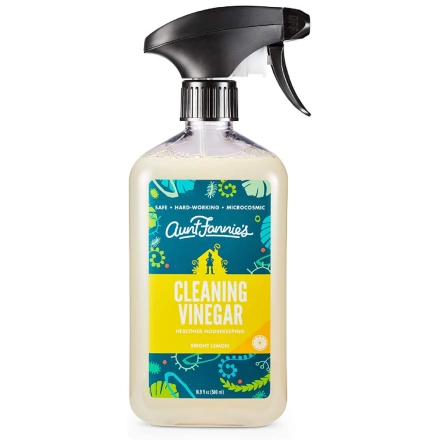 Front of Aunt Fannie's All Purpose Cleaning Vinegar Bright Lemon, 500 mL