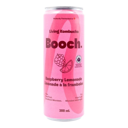 Booch Living Kombucha Raspberry Lemonade Canada Front