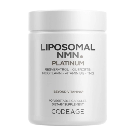 Codeage Liposomal NMN Platinum with Resveratrol, Quercetin, Riboflavin, Vitamin B12 & TMG Front