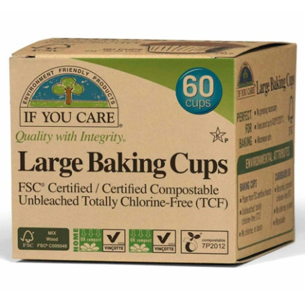 If You Care FSC Certified Unbleached Large Baking Cups, 60 ct