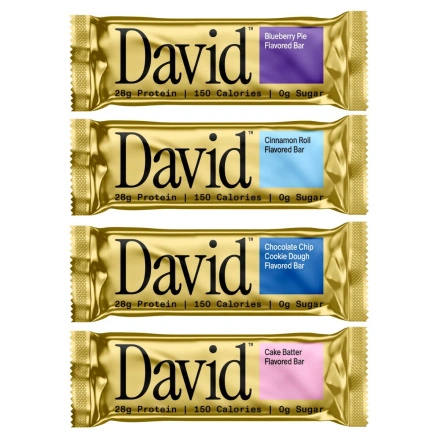 David Protein Bar Dessert Variety Pack 4-Pack Canada Front