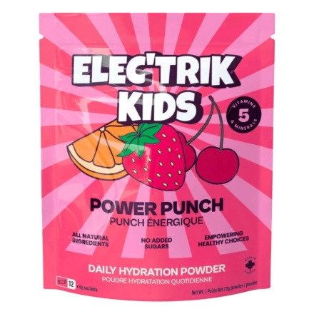 Elec’trik Kids Daily Hydration Powder Power Punch Front of package