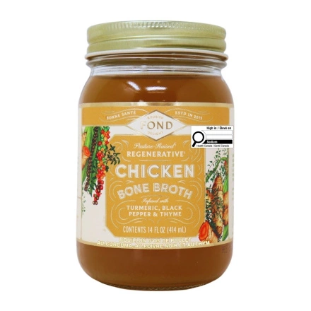 FOND Pasture-Raised Chicken Bone Broth Turmeric, Black Pepper & Thyme Canada Front