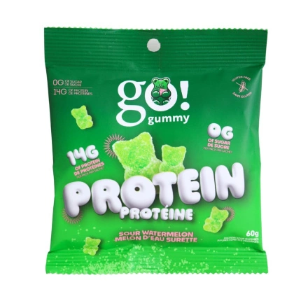 Go! Gummy Protein Gummy Bears Sour Watermelon Front of package