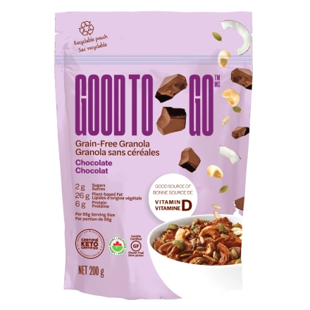 Front of Good To Go Grain-Free Granola Chocolate, 200g