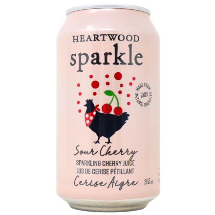 Front of Heartwood Sparkle Sparkling Fruit Juice Sour Cherry - Sparkling Fruit Drink - Sparkling Cherry Juice - Sour Cherry Juice Sleep