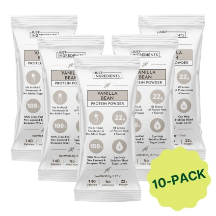 Just Ingredients Protein Powder Stick Vanilla Bean Front
