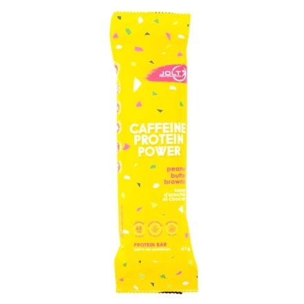 Front of Jolt Caffeine Protein Bar Vegan Energy Bar Peanut Butter Brownie