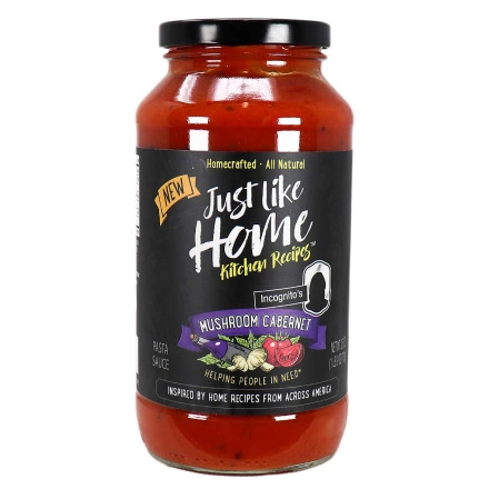 Front of Just Like Home Kitchen Recipes All Natural Mushroom Cabernet, 709g