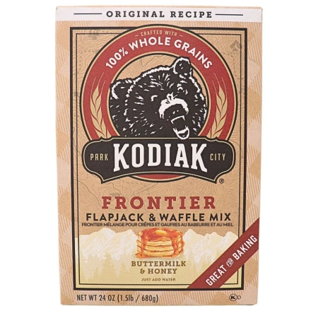 Front of Kodiak Cakes Frontier Flapjack & Waffle Mix Buttermilk & Honey, 680g